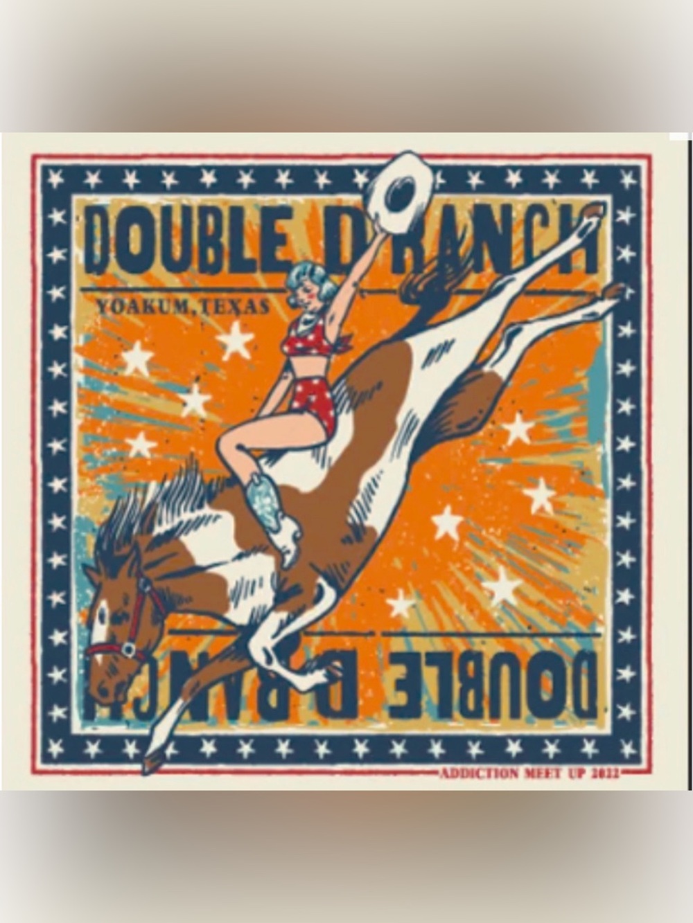 Double D Ranch Wear NEW "Addiction Meet-Up" Rodeo Western Scarf Bandana